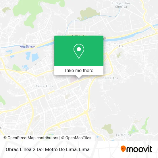 Mapa de Obras Linea 2 Del Metro De Lima