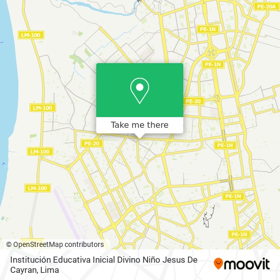Institución Educativa Inicial Divino Niño Jesus De Cayran map