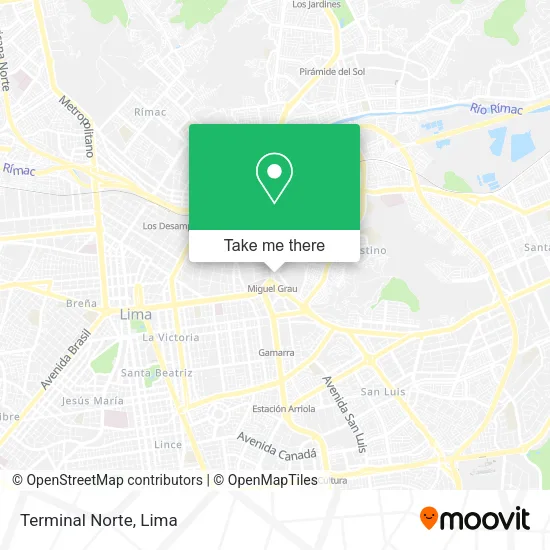 Mapa de Terminal Norte