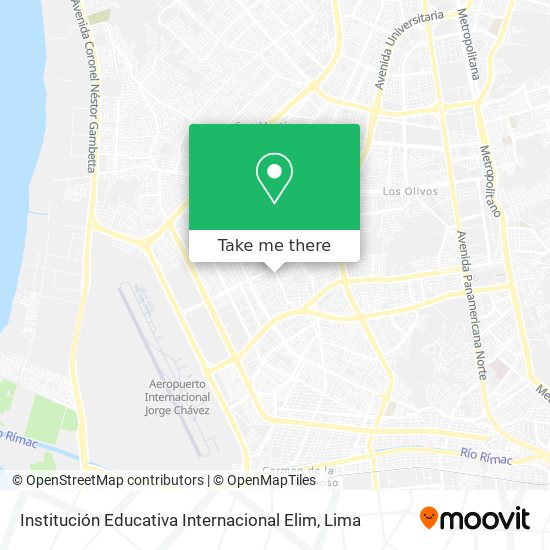 Mapa de Institución Educativa Internacional Elim