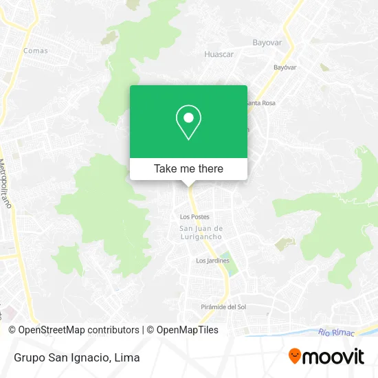 Mapa de Grupo San Ignacio