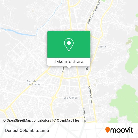 Dentist Colombia map