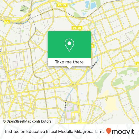 Institución Educativa Inicial Medalla Milagrosa map