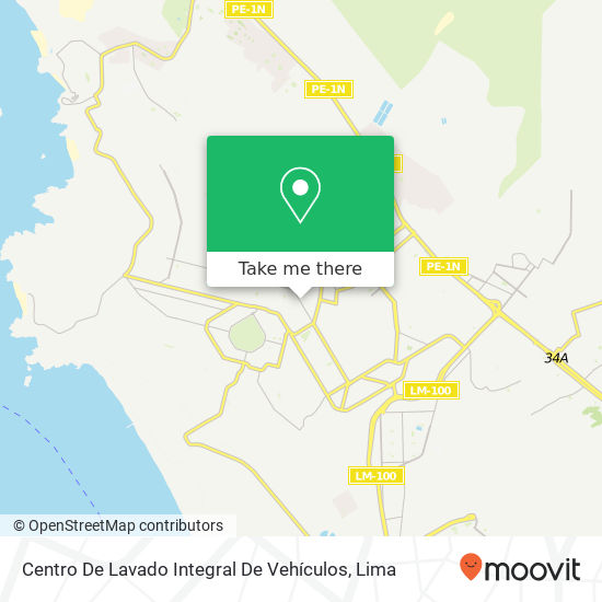 Centro De Lavado Integral De Vehículos map