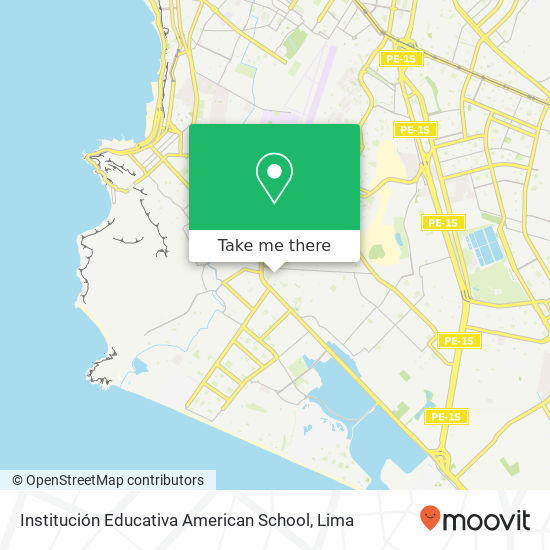 Institución Educativa American School map