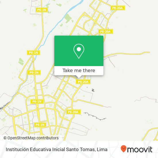 Mapa de Institución Educativa Inicial Santo Tomas