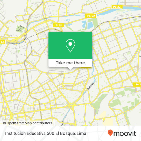 Institución Educativa 500 El Bosque map