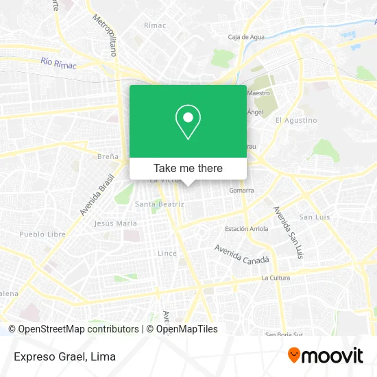 Mapa de Expreso Grael