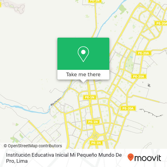 Mapa de Institución Educativa Inicial Mi Pequeño Mundo De Pro
