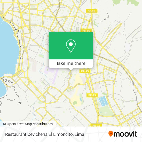 Restaurant Cevichería El Limoncito map