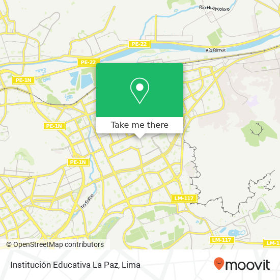 Mapa de Institución Educativa La Paz