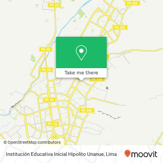 Institución Educativa Inicial Hipolito Unanue map