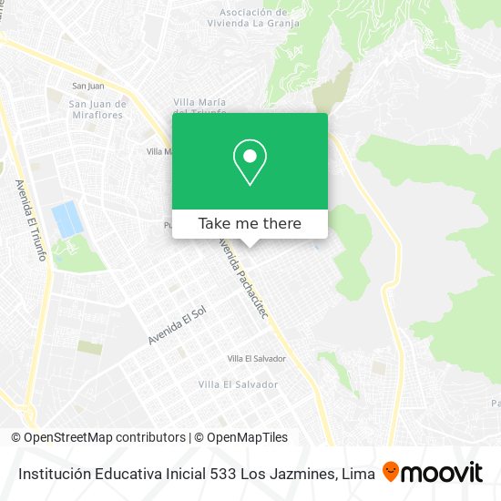 Mapa de Institución Educativa Inicial 533 Los Jazmines