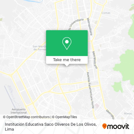 Institución Educativa Saco Oliveros De Los Olivos map