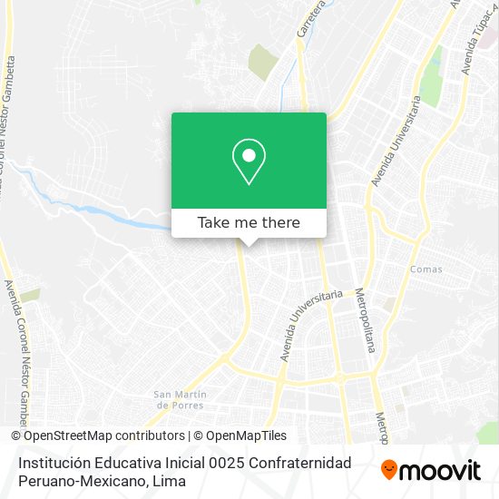 Institución Educativa Inicial 0025 Confraternidad Peruano-Mexicano map