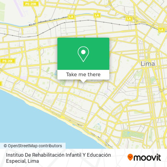 Instituo De Rehabilitación Infantil Y Educación Especial map