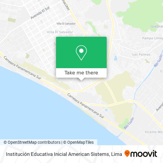 Mapa de Institución Educativa Inicial American Sistems