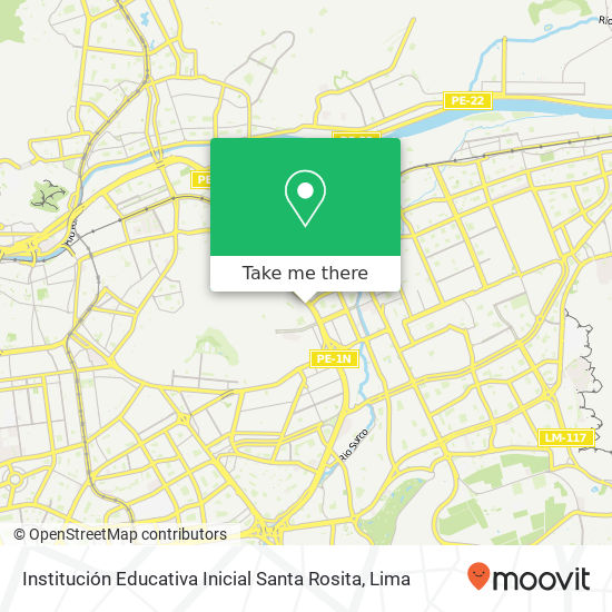 Mapa de Institución Educativa Inicial Santa Rosita