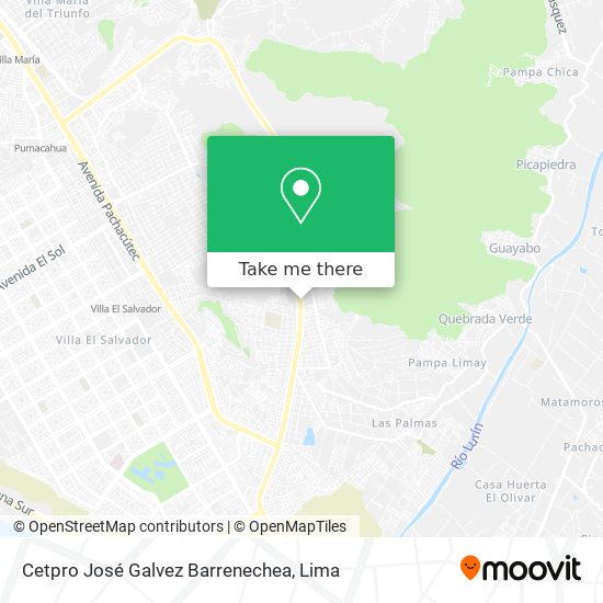 Cetpro José Galvez Barrenechea map