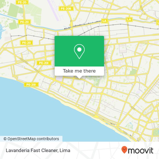 Mapa de Lavanderia Fast Cleaner