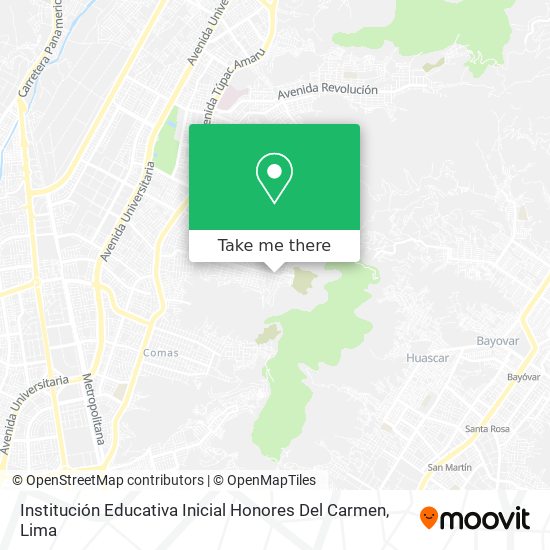 Institución Educativa Inicial Honores Del Carmen map