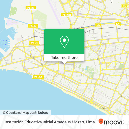 Mapa de Institución Educativa Inicial Amadeus Mozart