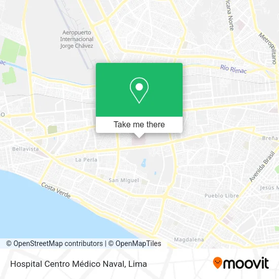 Mapa de Hospital Centro Médico Naval