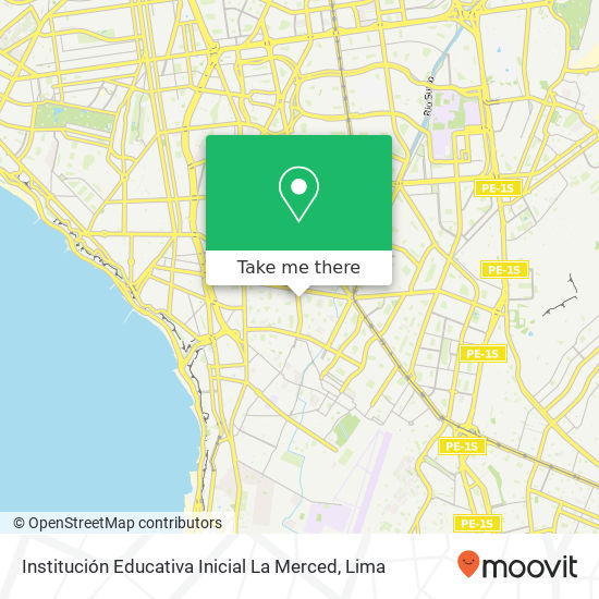 Mapa de Institución Educativa Inicial La Merced