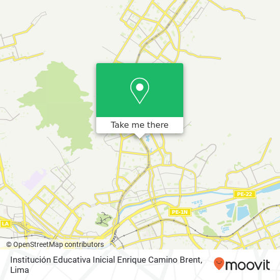 Institución Educativa Inicial Enrique Camino Brent map