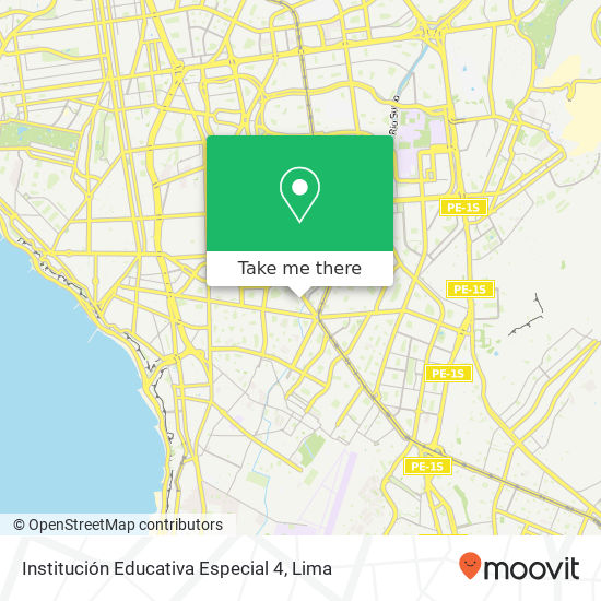 Institución Educativa Especial 4 map