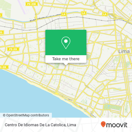 Centro De Idiomas De La Catolica map