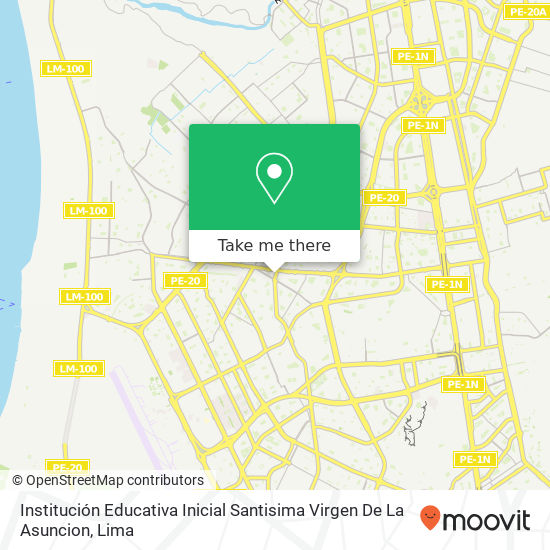 Mapa de Institución Educativa Inicial Santisima Virgen De La Asuncion