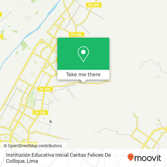 Mapa de Institución Educativa Inicial Caritas Felices De Collique