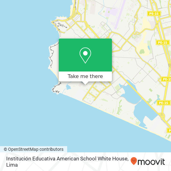 Institución Educativa American School White House map