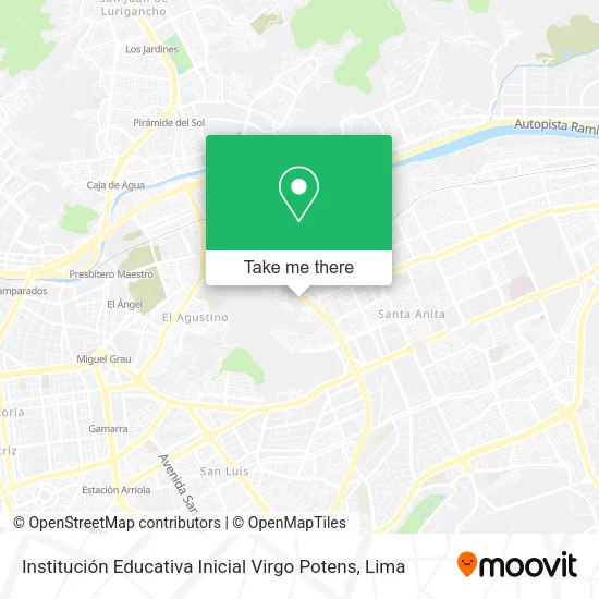Mapa de Institución Educativa Inicial Virgo Potens