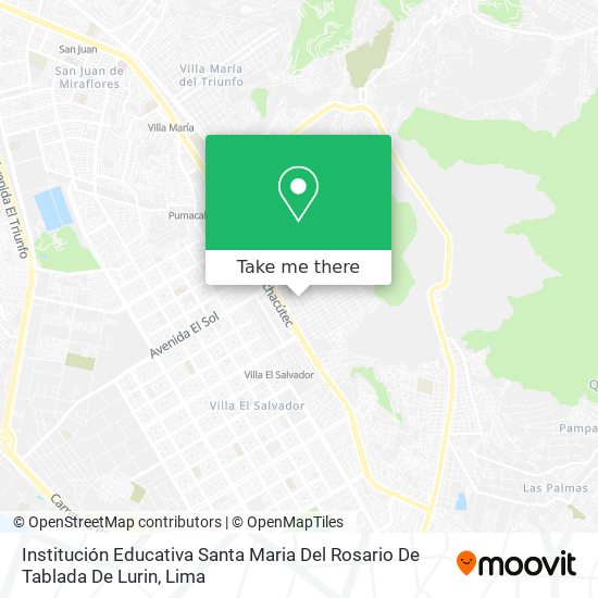 Institución Educativa Santa Maria Del Rosario De Tablada De Lurin map