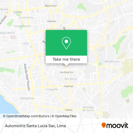 Automotriz Santa Lucia Sac map