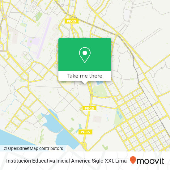 Institución Educativa Inicial America Siglo XXI map