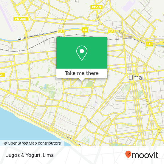 Jugos & Yogurt map