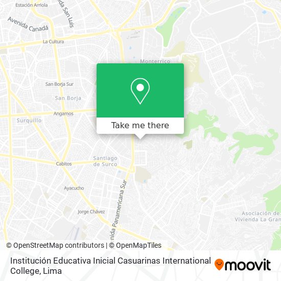 Institución Educativa Inicial Casuarinas International College map