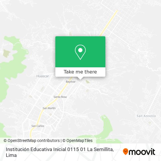 Mapa de Institución Educativa Inicial 0115 01 La Semillita