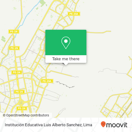 Institución Educativa Luis Alberto Sanchez map