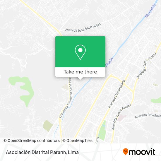 Mapa de Asociación Distrital Pararín