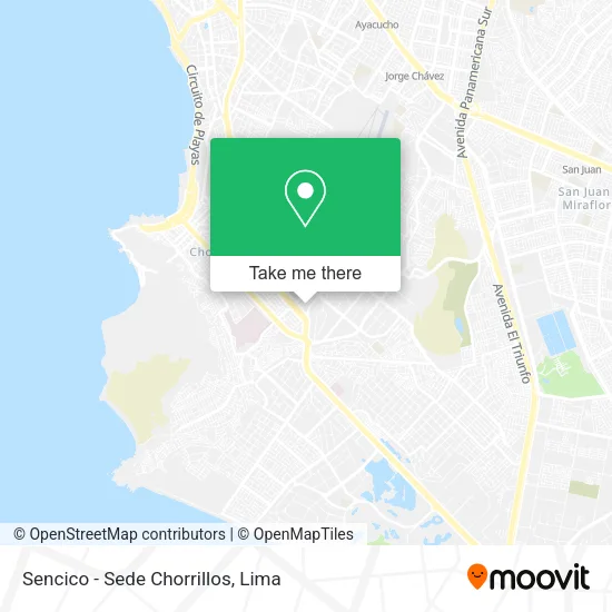 Mapa de Sencico - Sede Chorrillos