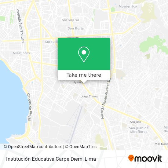 Mapa de Institución Educativa Carpe Diem