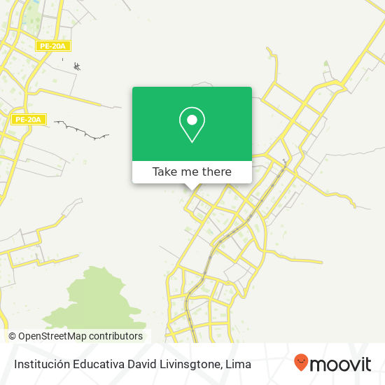 Institución Educativa David Livinsgtone map