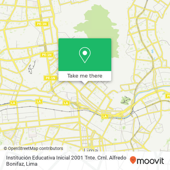 Institución Educativa Inicial 2001 Tnte. Crnl. Alfredo Bonifaz map