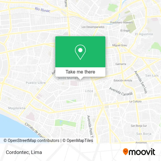 Mapa de Cordontec