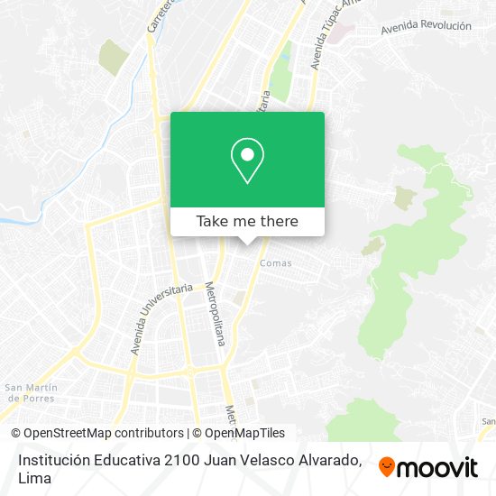 Institución Educativa 2100 Juan Velasco Alvarado map