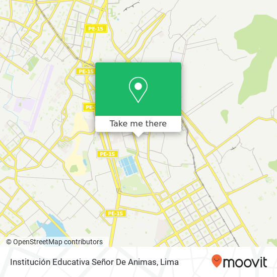 Mapa de Institución Educativa Señor De Animas